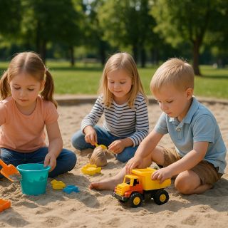 ✨ Dětská radost v plném proudu! ✨ https://www.hannel.cz/hracky-a-hry-na-zahradu/ Naše malé stavitele a stavitelky dnes...